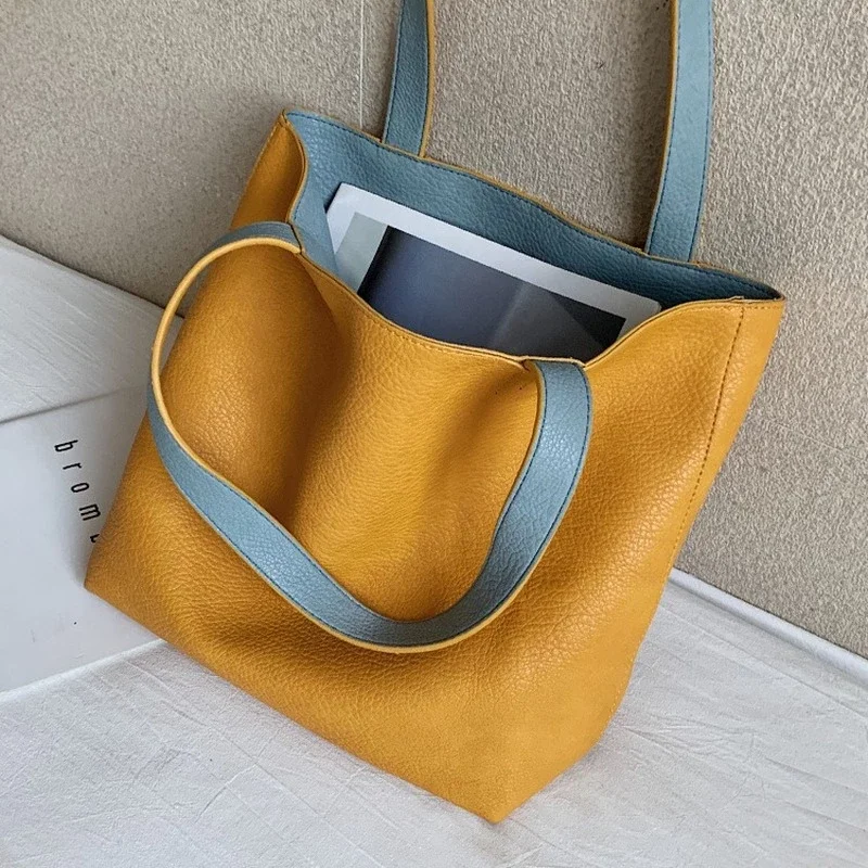 European and American High-quality Simple Large-capacity Double Bread 2021 New Fashion Ladies Casual Handbag Shopping Bag Women
European and American High-quality Simple Large-capacity Double Bread 2021 New Fashion Ladies Casual Handbag Shopping Bag Women