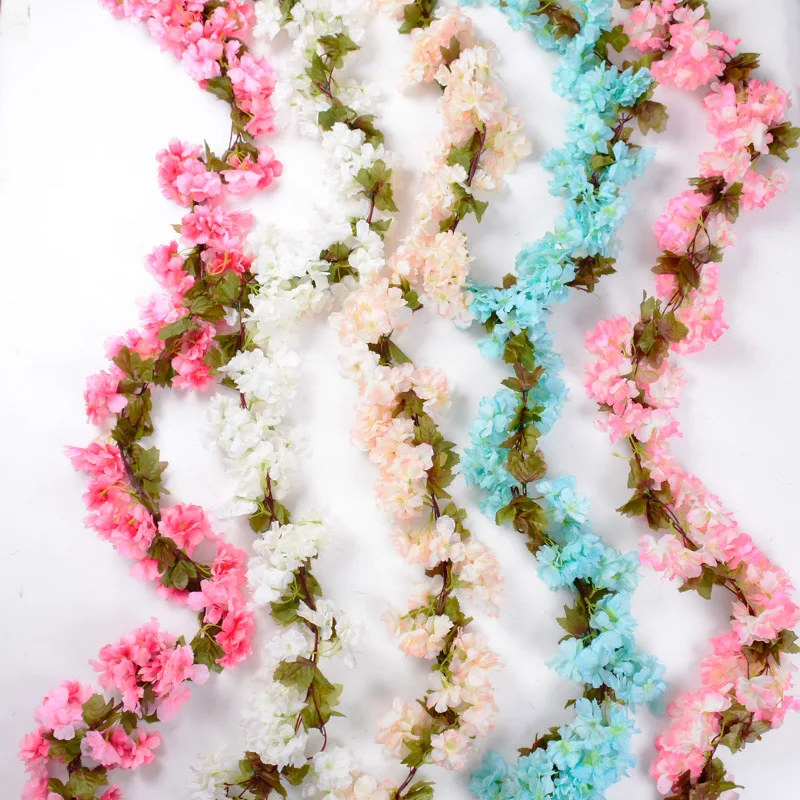 1pc 225cm Artificial Cherry Blossom Garland Hanging Vine Ivy Fake Flowers Silk Garland Home Garden Wedding Party Arch Decoration
1pc 225cm Artificial Cherry Blossom Garland Hanging Vine Ivy Fake Flowers Silk Garland Home Garden Wedding Party Arch Decoration