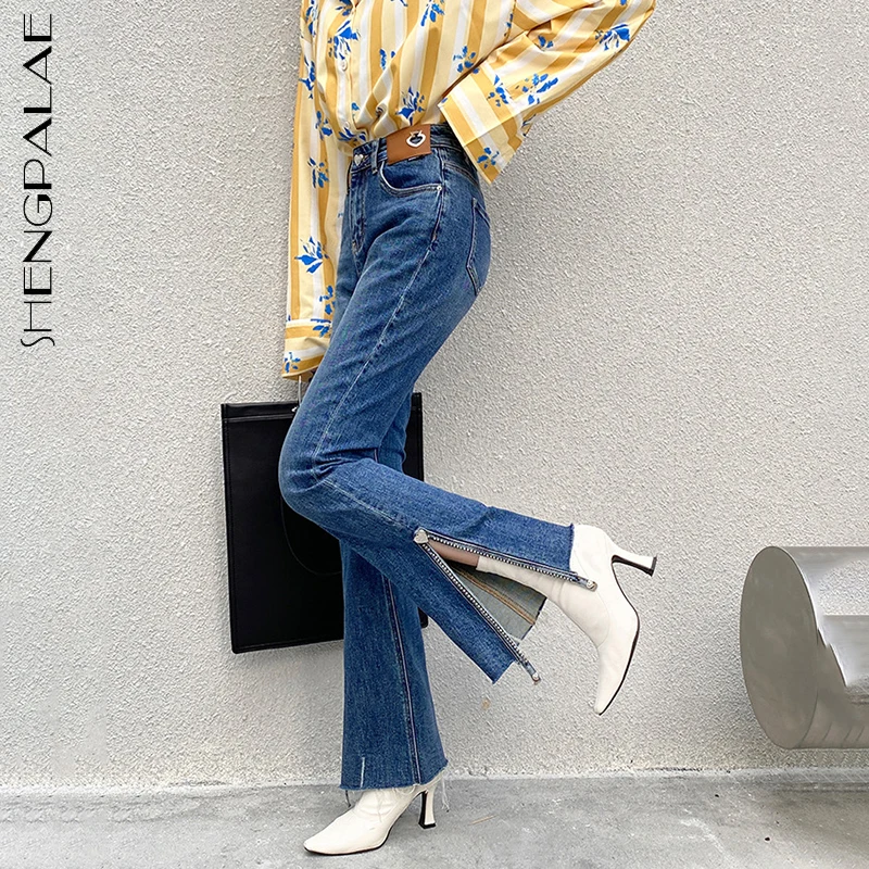 SHENGPALAE Streetwear Hot Drill Split Jeans Women's Autumn 2021 New High Waist Solid Color Micro Flare Ankle-length Denim Pants
SHENGPALAE Streetwear Hot Drill Split Jeans Women's Autumn 2021 New High Waist Solid Color Micro Flare Ankle-length Denim Pants