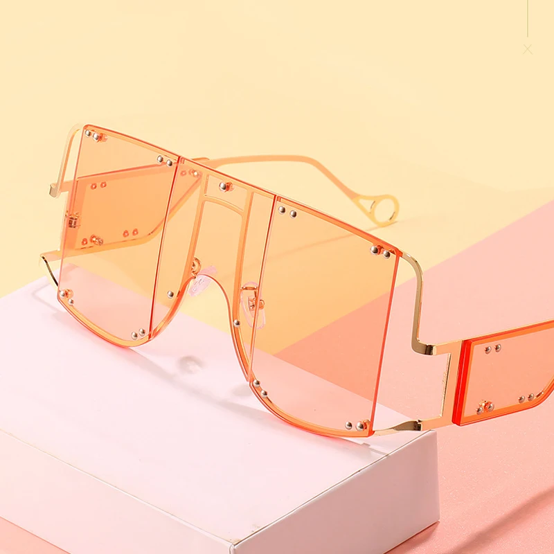 Fashion Square Sunglasses Women New Oversized Mirror Men Shades Glasses Luxury Brand Metal Rivet Trend Unique Female Eyewear
Fashion Square Sunglasses Women New Oversized Mirror Men Shades Glasses Luxury Brand Metal Rivet Trend Unique Female Eyewear
