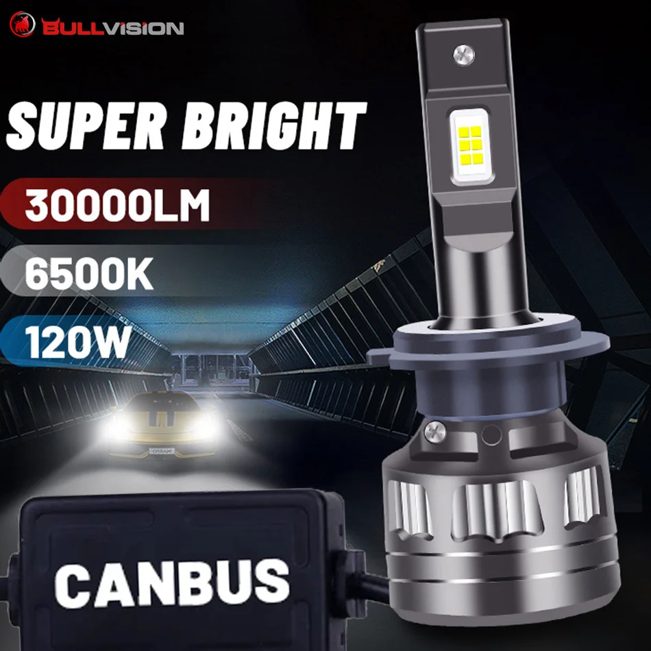 30000/LM светодиодные фары H7 супер яркие H8 H4 9005 HB3 9006 HB4 led H11 Светодиодный ные лампы для