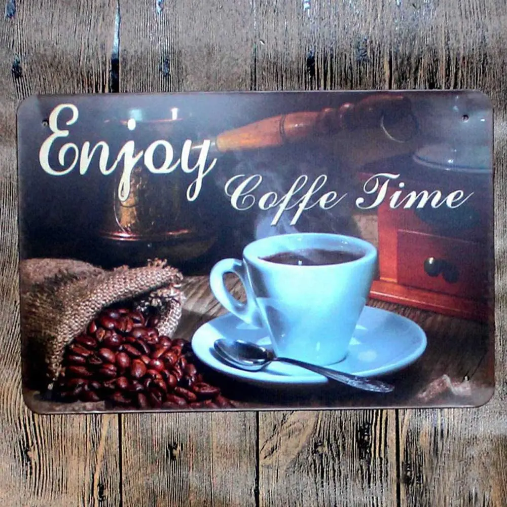 Original Retro Design Tin Metal Sign Wall Art | Enjoy Coffee Time | Thick Tinplate Print Poster Wall Decoration
Original Retro Design Tin Metal Sign Wall Art | Enjoy Coffee Time | Thick Tinplate Print Poster Wall Decoration