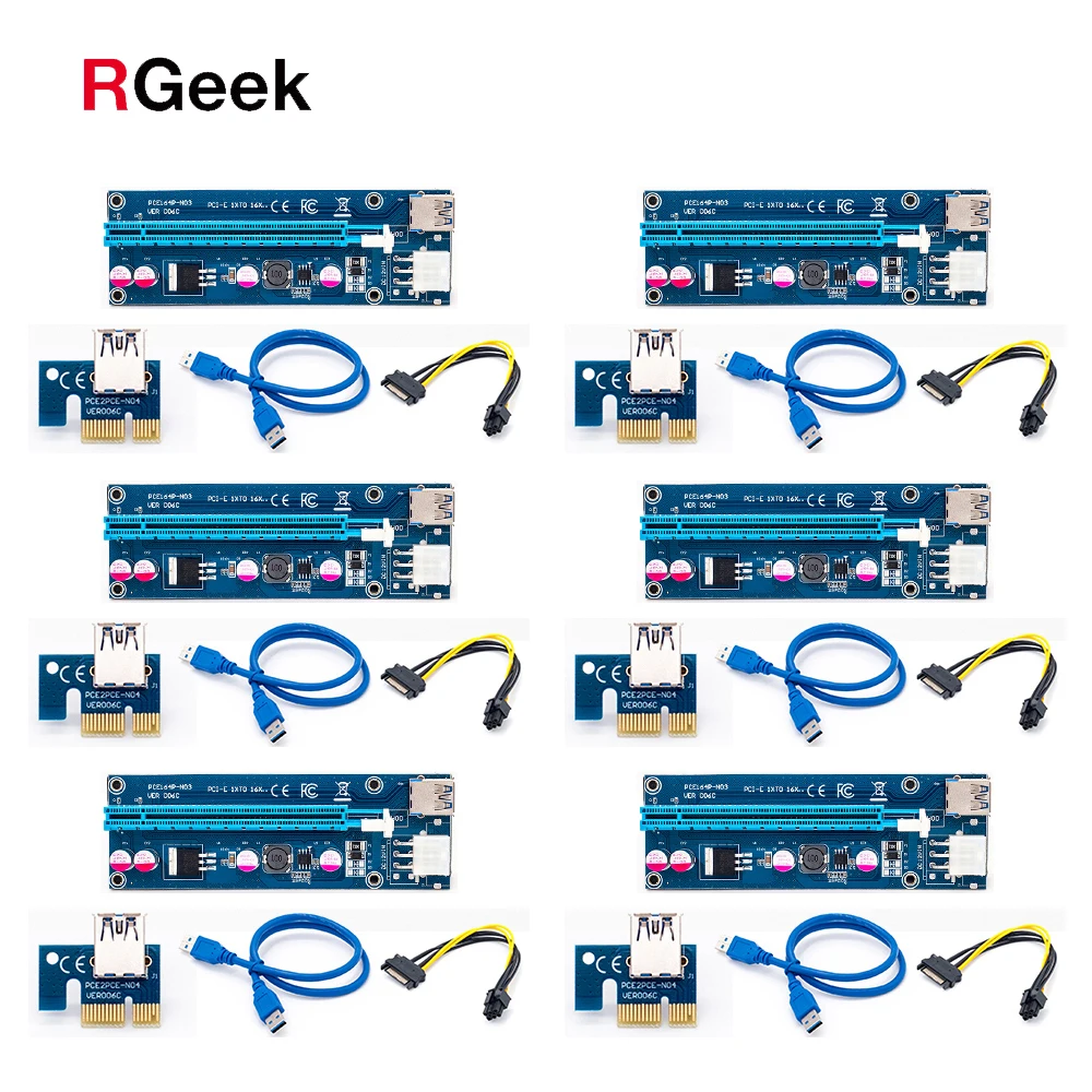 RGEEK 6 шт. Golden VER009 USB 3.0 PCI-E pcie Riser VER 009S Express 1X 4x 8x 16x Райзер адаптер карта SATA
RGEEK 6 шт. Golden VER009 USB 3.0 PCI-E pcie Riser VER 009S Express 1X 4x 8x 16x Райзер адаптер карта SATA