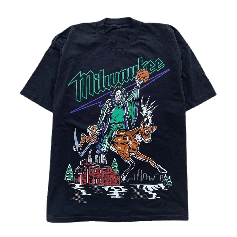 Summer New Europe and America Cross Border T-shirt Men's Popular Fashion Printed Casual Top
Summer New Europe and America Cross Border T-shirt Men's Popular Fashion Printed Casual Top
