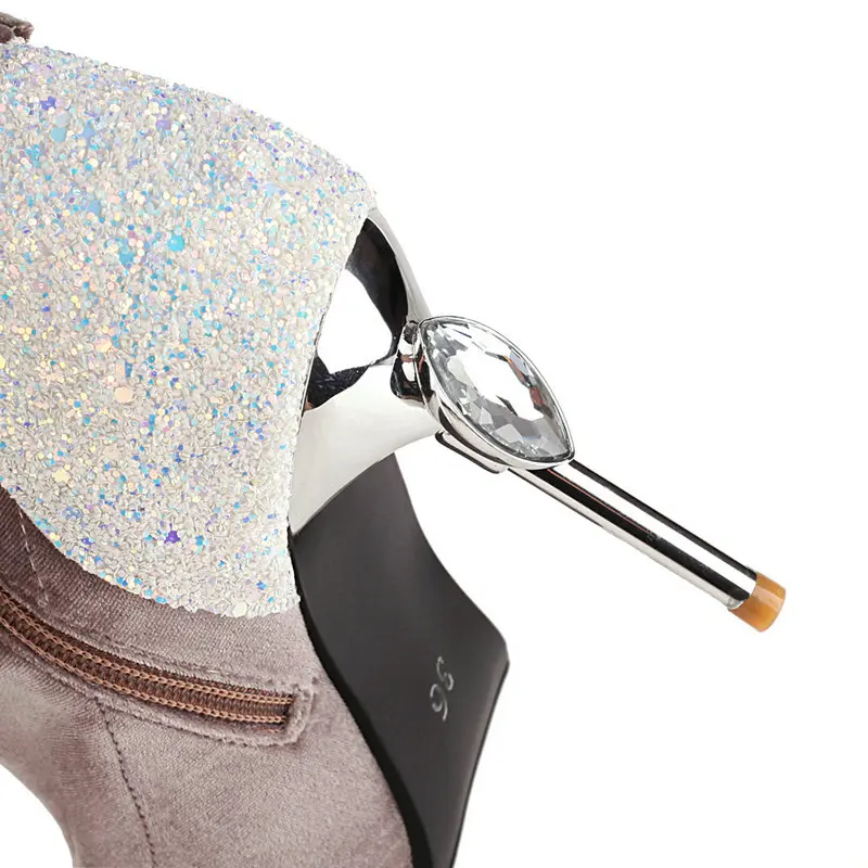 Fashion Silk Velvet Women's Autumn Winter Wine Glasses Diamond Heel Over The Knee Boots Belt Buckle Color Matching Zipper Boots
Fashion Silk Velvet Women's Autumn Winter Wine Glasses Diamond Heel Over The Knee Boots Belt Buckle Color Matching Zipper Boots