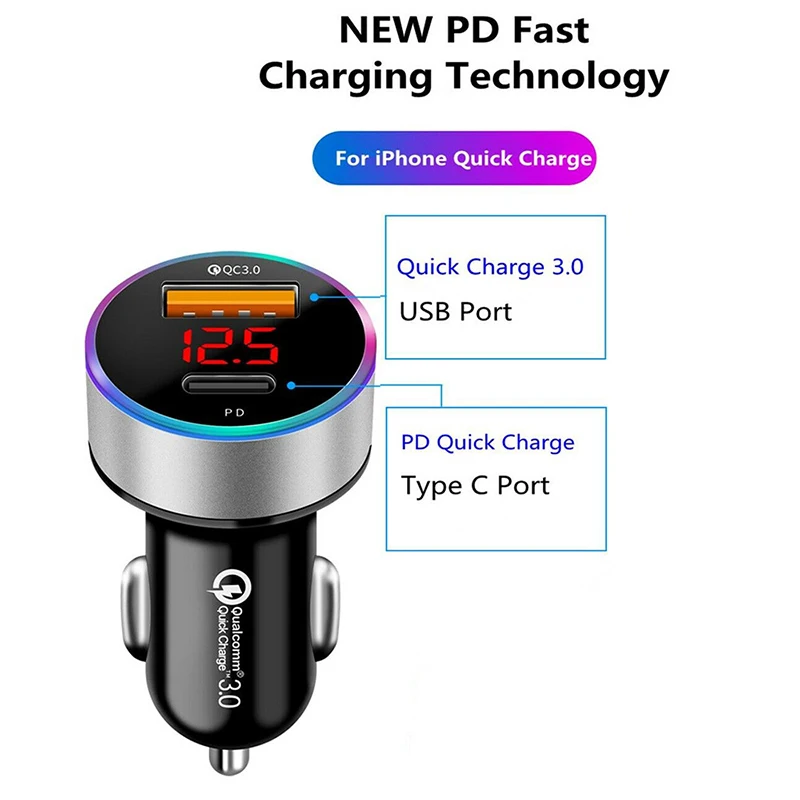 6A Quick Charge 3.0 QC PD Car Charger 36W QC3.0 USB Type C Fast Charger for iPhone 11 12 7 8 Xiaomi Samsung PD Car Phone Charger
6A Quick Charge 3.0 QC PD Car Charger 36W QC3.0 USB Type C Fast Charger for iPhone 11 12 7 8 Xiaomi Samsung PD Car Phone Charger