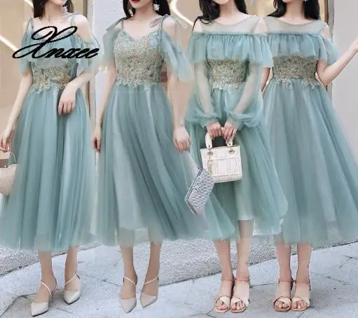Xnxee New greydish green lady girl dress party dress
Xnxee New greydish green lady girl dress party dress