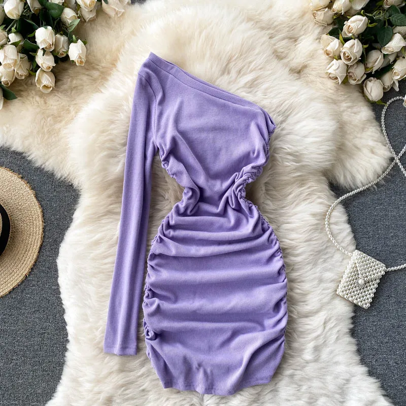 Sexy Knitting Woman Mini White Robe A Line Purple Dresses Y2k Folds One-Shoulder Bodycon Ribbed Pullover Black Vestidos Outfits
Sexy Knitting Woman Mini White Robe A Line Purple Dresses Y2k Folds One-Shoulder Bodycon Ribbed Pullover Black Vestidos Outfits