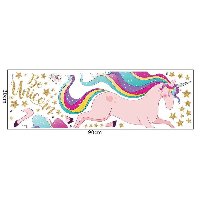 New cartoon stars glittering running unicorn wall stickers children's room kindergarten self-adhesive decorative stickers
New cartoon stars glittering running unicorn wall stickers children's room kindergarten self-adhesive decorative stickers
