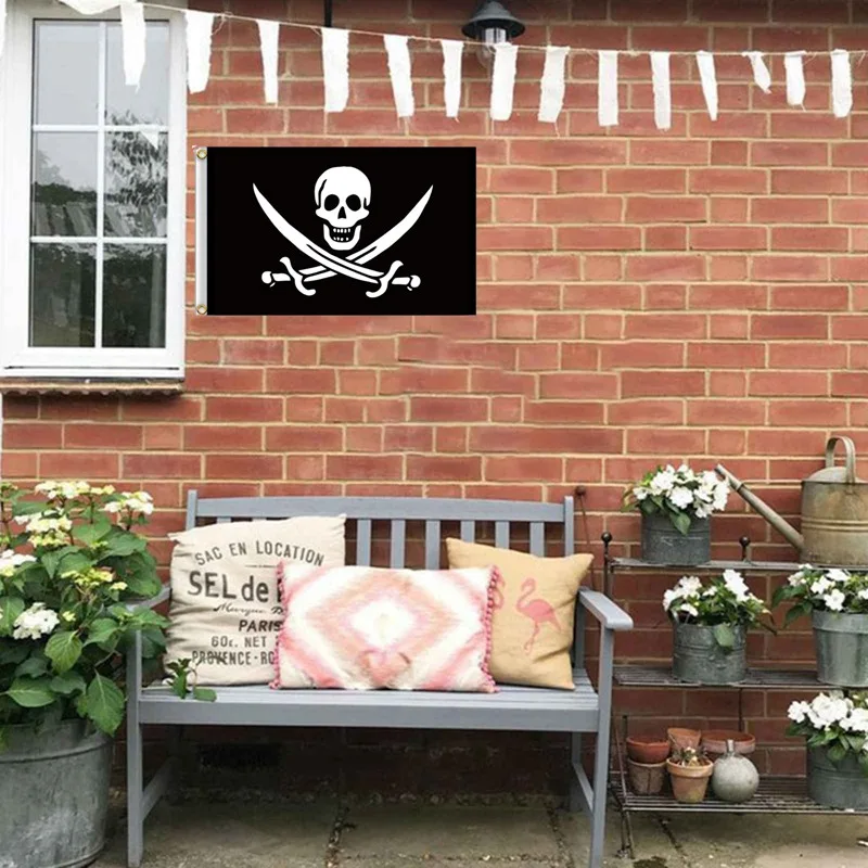 1Pc 30*45 cm Large Skull Crossbones Pirate Flag Jolly Roger Hanging With Grommet NO Pole
1Pc 30*45 cm Large Skull Crossbones Pirate Flag Jolly Roger Hanging With Grommet NO Pole