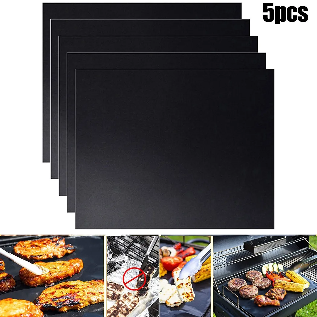 5pc Non-stick BBQ Grill Mat 40 * 33cm Baking Mat Frying Foil Cooking Grilling Sheet Heat Resistance Easily Cleaned Kitchen Tools
5pc Non-stick BBQ Grill Mat 40 * 33cm Baking Mat Frying Foil Cooking Grilling Sheet Heat Resistance Easily Cleaned Kitchen Tools