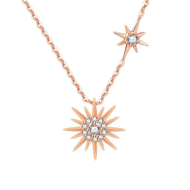 Stylish Micro Setting Standard Sterling Clavicle Chain Sun Necklace For Women Engagement Jewelry
Stylish Micro Setting Standard Sterling Clavicle Chain Sun Necklace For Women Engagement Jewelry