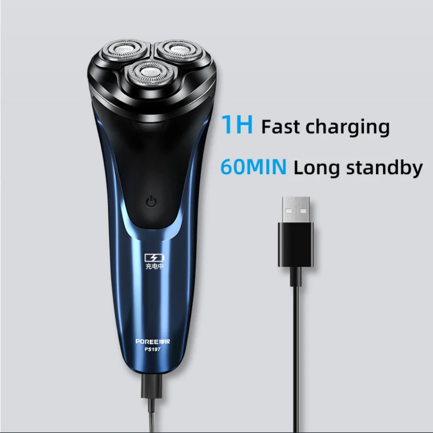 POREE 3D Electric Shaver Razor for Men USB Rechargeable 3 Head Dry Wet Shaving Machine Beard Trimmer IPX7 Waterproof Dual Blade
POREE 3D Electric Shaver Razor for Men USB Rechargeable 3 Head Dry Wet Shaving Machine Beard Trimmer IPX7 Waterproof Dual Blade