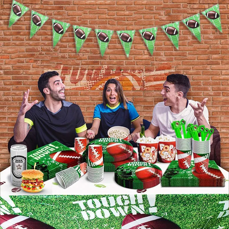 114 Piece Football Soccer Party Supplies Set, Serves 16 Guest , Perfect For Super Bowl And Soccer Football Theme Parties
114 Piece Football Soccer Party Supplies Set, Serves 16 Guest , Perfect For Super Bowl And Soccer Football Theme Parties