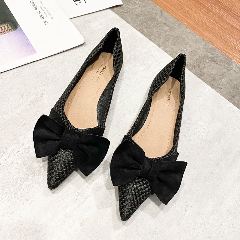 Sweet Sexy Women Flats Shoes Pointed Toe Slip On Loafers Bow Lady Shallow Single Shoe Weave Fashion Woman Footwear Zapatos Mujer
Sweet Sexy Women Flats Shoes Pointed Toe Slip On Loafers Bow Lady Shallow Single Shoe Weave Fashion Woman Footwear Zapatos Mujer