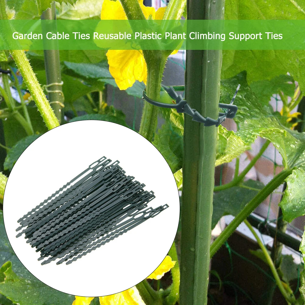 50x/bag Adjustable Plastic Plant Cable Ties Reusable Garden Tools Flower Tree Plant Grow Kits Garden Greenhouse Climbing Support
50x/bag Adjustable Plastic Plant Cable Ties Reusable Garden Tools Flower Tree Plant Grow Kits Garden Greenhouse Climbing Support