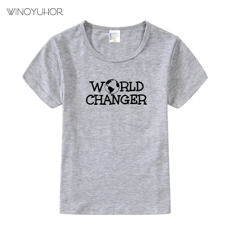 World Changer Letter Print Kids tshirt Boy Girl T Shirt For Children Toddler Clothes Funny Short Sleeve O-neck Top Tees
World Changer Letter Print Kids tshirt Boy Girl T Shirt For Children Toddler Clothes Funny Short Sleeve O-neck Top Tees