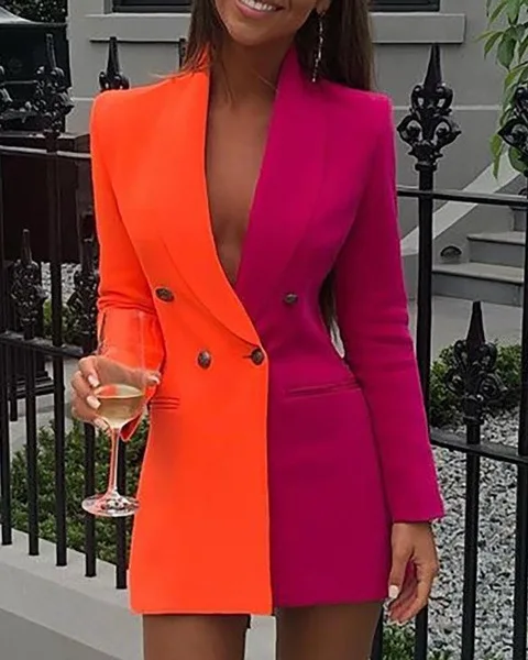 2021 New Women Double-breasted Button Type Contrast Stitching OL Professional Wear V-neck Cardigan Long-sleeved Suit Skirt
2021 New Women Double-breasted Button Type Contrast Stitching OL Professional Wear V-neck Cardigan Long-sleeved Suit Skirt