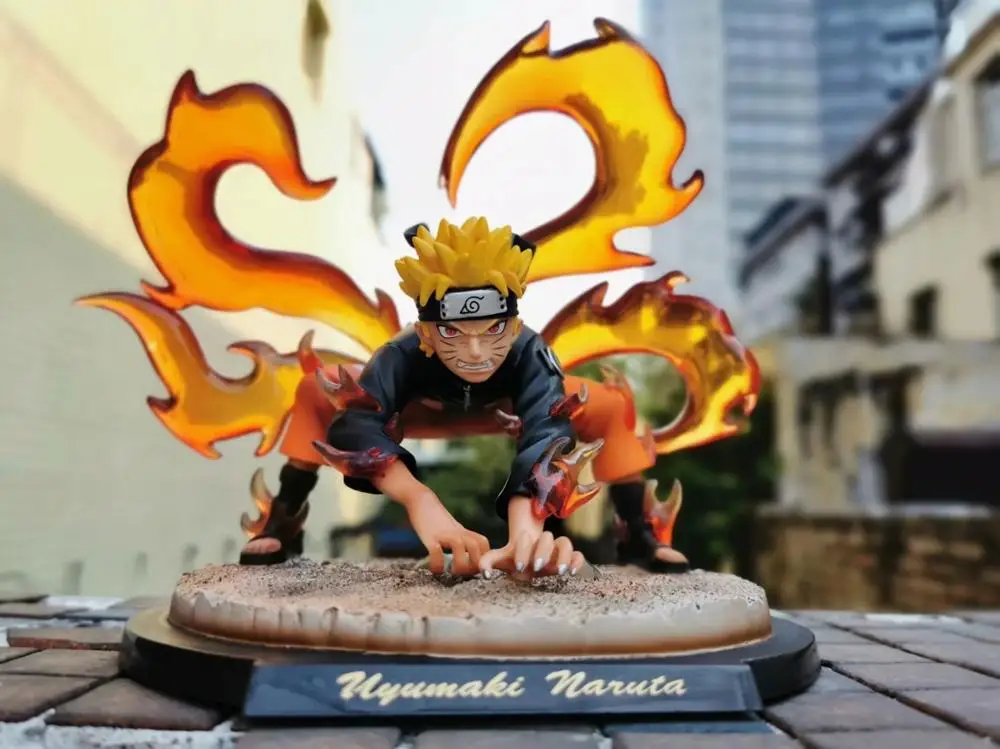 Новый аниме 20 см Узумаки Наруто рисунок v-образной КРЕПЕЖНОЙ ПЛАСТИНОЙ LS GK Ninetales