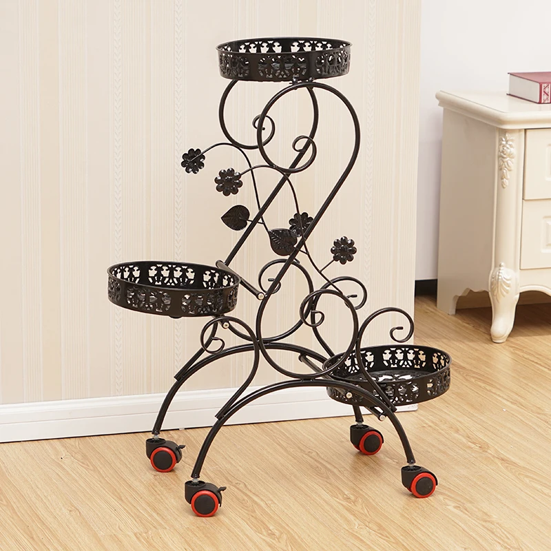 Wrought iron flower stand multi-layer push-pull mobile wheel flower stand living room flower pot stand floor green hanging hangi
Wrought iron flower stand multi-layer push-pull mobile wheel flower stand living room flower pot stand floor green hanging hangi