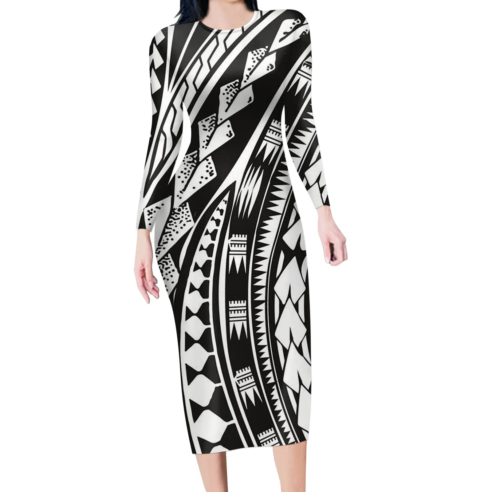 Tribal Style Long Sleeve Bodycon African Dresses for Women Elegant Modest Evening Party Midi White And Black Dress
Tribal Style Long Sleeve Bodycon African Dresses for Women Elegant Modest Evening Party Midi White And Black Dress