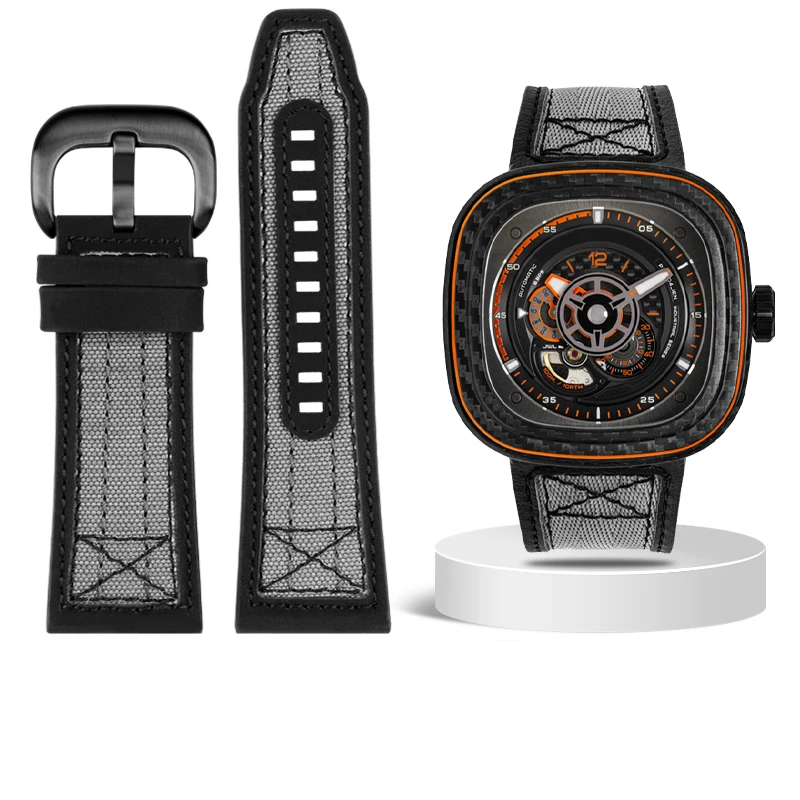 For seven on Friday Watch Strap Series P3C/04 09 Mechanical Watch Canvas Strap Leather 28mmWaterproof Wrist band Bracelet Belt
For seven on Friday Watch Strap Series P3C/04 09 Mechanical Watch Canvas Strap Leather 28mmWaterproof Wrist band Bracelet Belt