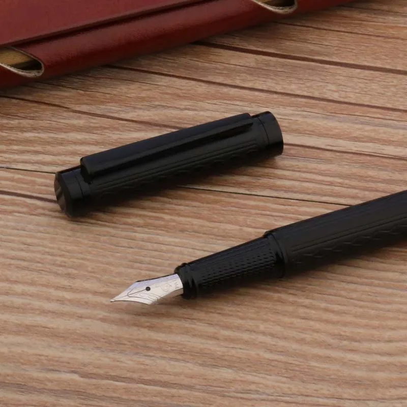 High Quality Metal 333 Black Fountain Pen stripe wave Elegante Signature Stationery School Office Supplies Ink Pens
High Quality Metal 333 Black Fountain Pen stripe wave Elegante Signature Stationery School Office Supplies Ink Pens