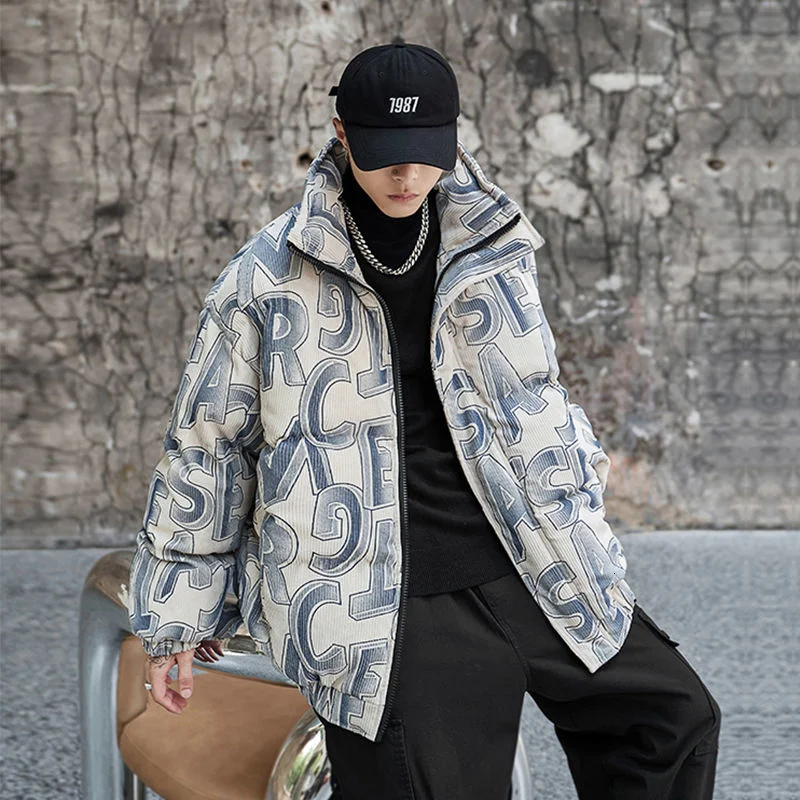 Hybskr Corduroy Letter Cotton Padded Coat Oversized Thicken Warm Winter Jacket Streetwear Hip Hop Fashion Brand Male Parkas
Hybskr Corduroy Letter Cotton Padded Coat Oversized Thicken Warm Winter Jacket Streetwear Hip Hop Fashion Brand Male Parkas