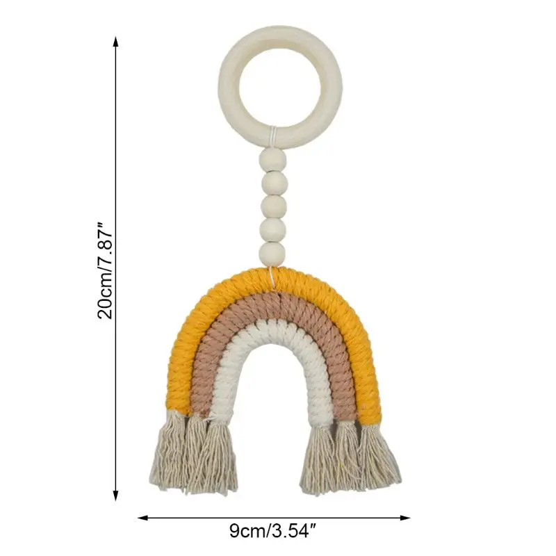 Weaving Rainbow Hanging Baby Teether Toys Crochet Wooden Ring Infant Shower Gift
Weaving Rainbow Hanging Baby Teether Toys Crochet Wooden Ring Infant Shower Gift
