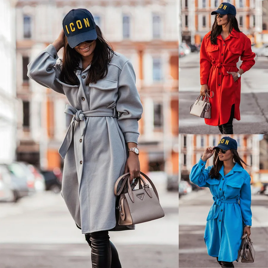 Winter Streetwear Blue Long Windbreaker Women Turn-down Collar Long Sleeve Single-Breasted Coat Lace Up Casual Jacket Femme Tops
Winter Streetwear Blue Long Windbreaker Women Turn-down Collar Long Sleeve Single-Breasted Coat Lace Up Casual Jacket Femme Tops