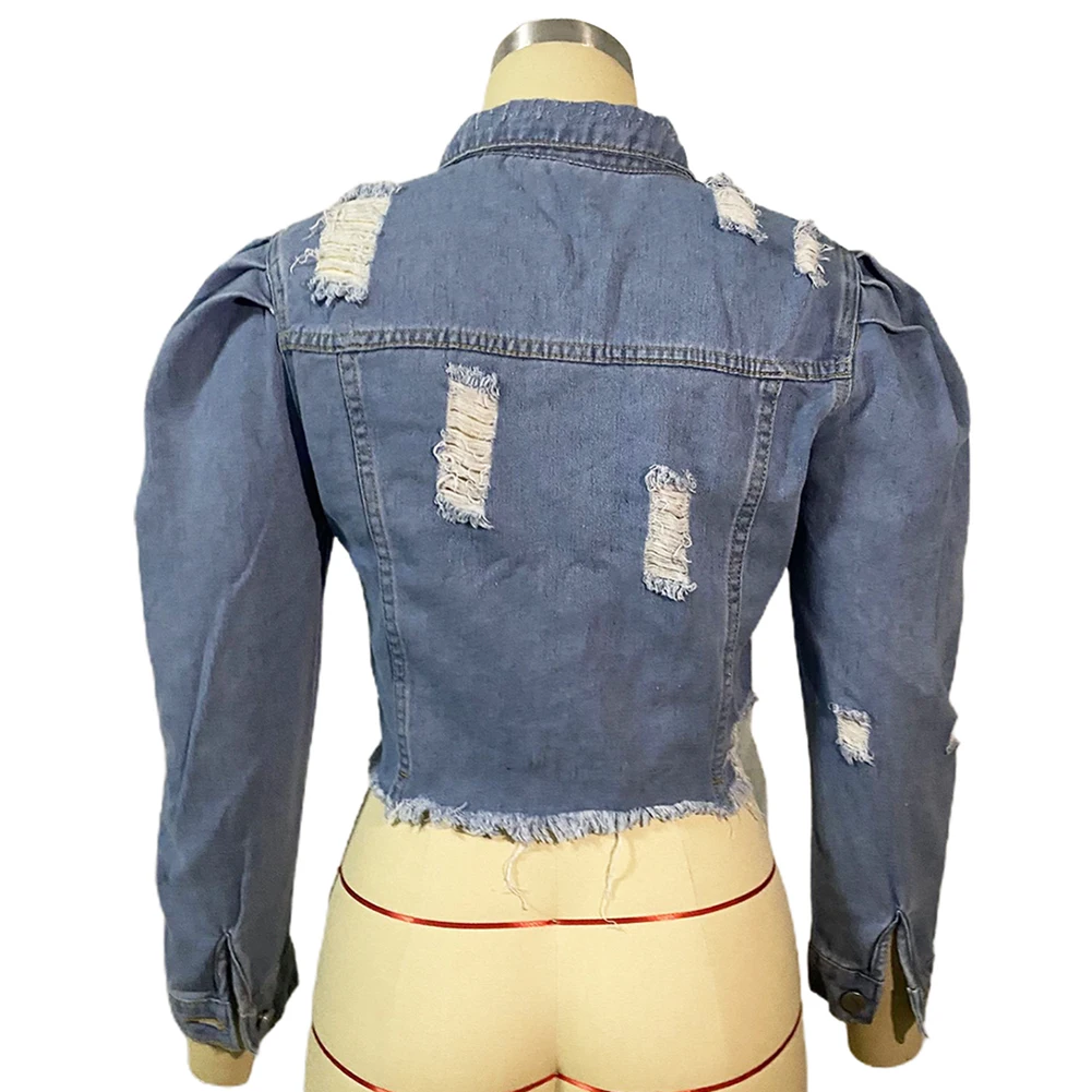 Autumn Women Sexy Long Sleeve Pocket Ripped Denim Jacket Streetwear Short Coat
Autumn Women Sexy Long Sleeve Pocket Ripped Denim Jacket Streetwear Short Coat