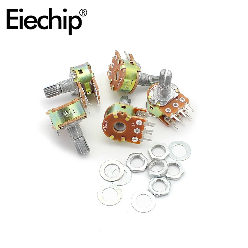 5 Sets WH148 1K 2K 5K 10K 20K 50K 100K 250K 500K 1M Ohm 15mm 6 Pin Linear Taper Rotary Potentiometer Resistor with AG2 knob cap
5 Sets WH148 1K 2K 5K 10K 20K 50K 100K 250K 500K 1M Ohm 15mm 6 Pin Linear Taper Rotary Potentiometer Resistor with AG2 knob cap