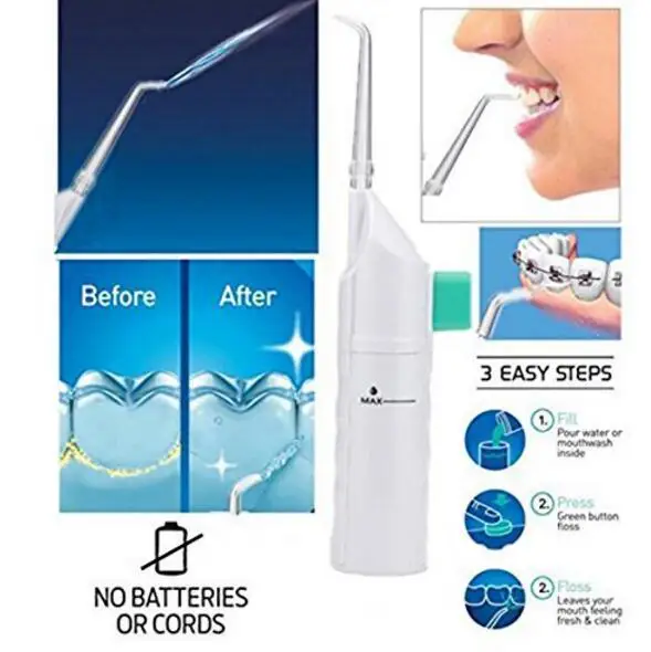 Oral Irrigator Dental Water Jet Floss Pick Teeth Cleaning Flusher Air Powered 1pc