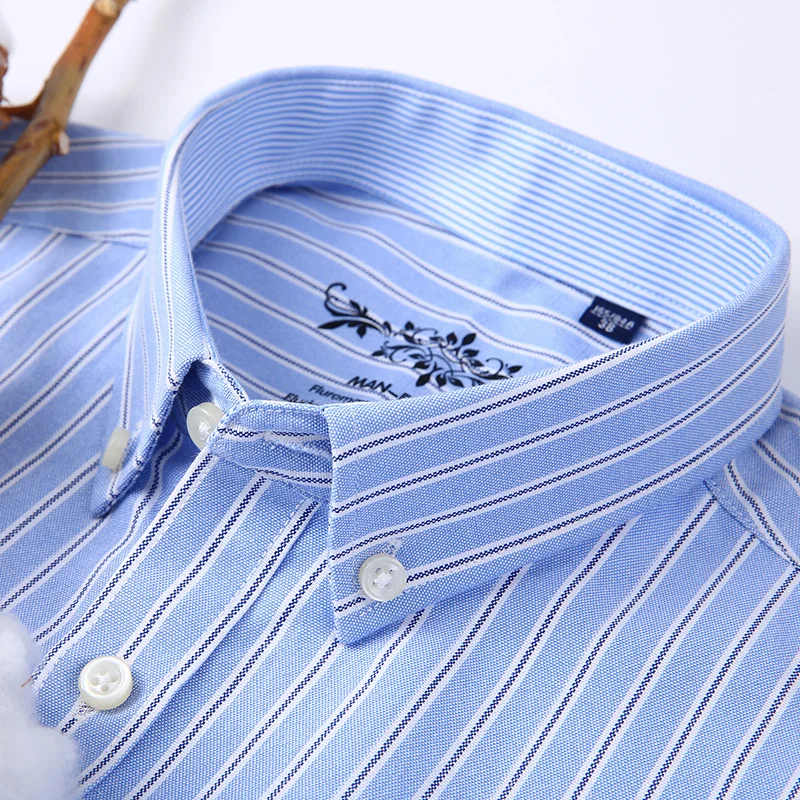 Men's Buttoned Down Full Sleeve Striped Checkered Oxford Shirt Single Patch Pocket Quality Casual Regular-fit Plaid Dress Shirts
Men's Buttoned Down Full Sleeve Striped Checkered Oxford Shirt Single Patch Pocket Quality Casual Regular-fit Plaid Dress Shirts