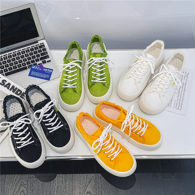 Summer Washed Canvas Student Board Shoes Men's Sneaker Fashionable and Comfortable Simple Style Solid Color Design
Summer Washed Canvas Student Board Shoes Men's Sneaker Fashionable and Comfortable Simple Style Solid Color Design