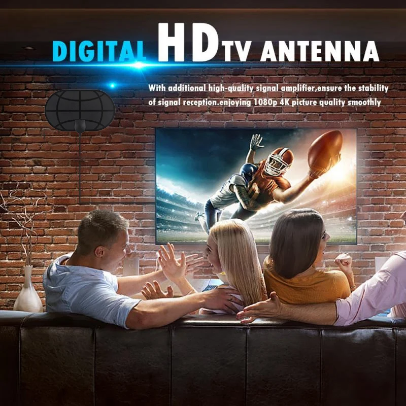 HDTV Indoor TV Antenna 4K 10DB High Gain DVB-T2 Digital TV Antenna 50 Miles Indoor Aerial TV Signal Receiver
HDTV Indoor TV Antenna 4K 10DB High Gain DVB-T2 Digital TV Antenna 50 Miles Indoor Aerial TV Signal Receiver