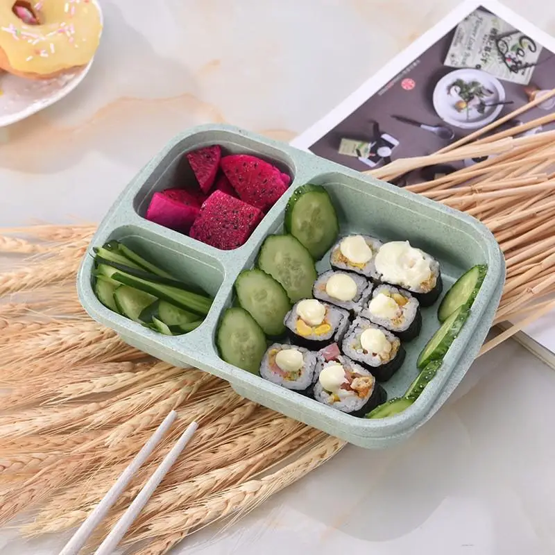 Lunch Box Wheat Straw Microwave Tableware Bento Box Quality Health Natural 3 Grid Student Portable Food Storage Box
Lunch Box Wheat Straw Microwave Tableware Bento Box Quality Health Natural 3 Grid Student Portable Food Storage Box