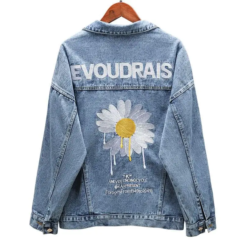 Autumn Denim Jacket Women 2020 New Embroidery Slingle Breasted Loose Spring Coat Female Black Casual Overcoat Mujer
Autumn Denim Jacket Women 2020 New Embroidery Slingle Breasted Loose Spring Coat Female Black Casual Overcoat Mujer