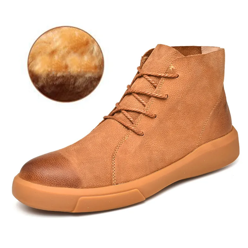 2021 New Winter Men Boots Fashion Plush Warm Leather Snow Boots Outdoor Non Slip Chelsea Boots Classic Motorcycle Boots Big Size
2021 New Winter Men Boots Fashion Plush Warm Leather Snow Boots Outdoor Non Slip Chelsea Boots Classic Motorcycle Boots Big Size