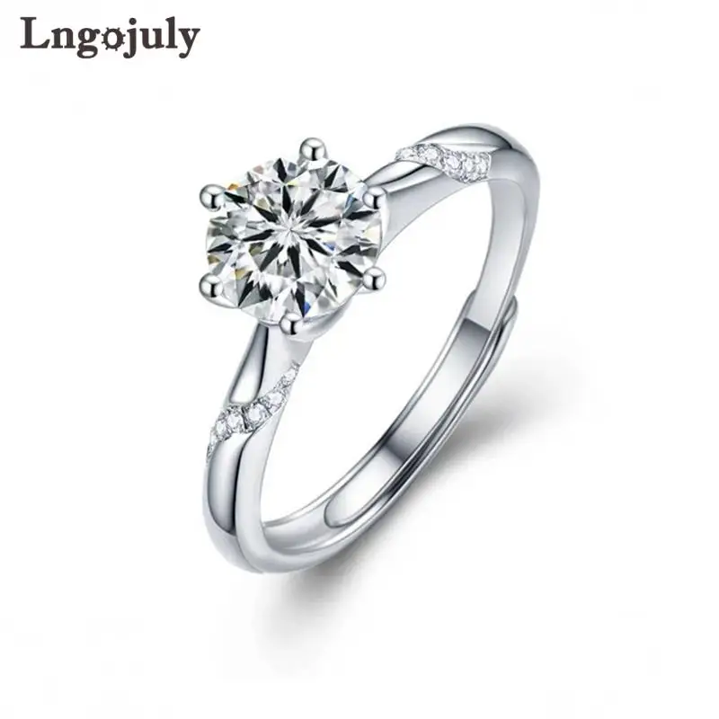 Fine Jewelry 925 Sterling Silver 1ct 2ct Classic Style Diamond Jewelry Moissanite Ring Anniversary Party Wedding Ring For Women
Fine Jewelry 925 Sterling Silver 1ct 2ct Classic Style Diamond Jewelry Moissanite Ring Anniversary Party Wedding Ring For Women