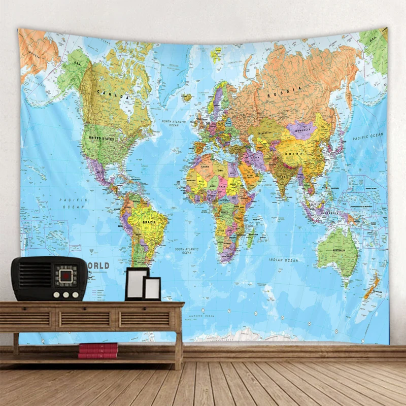 World Map Tapestry Map Tapestry Wall Hanging Psychedelic Decorative Wall Carpet Bed Sheet Bohemian Home Decor
World Map Tapestry Map Tapestry Wall Hanging Psychedelic Decorative Wall Carpet Bed Sheet Bohemian Home Decor