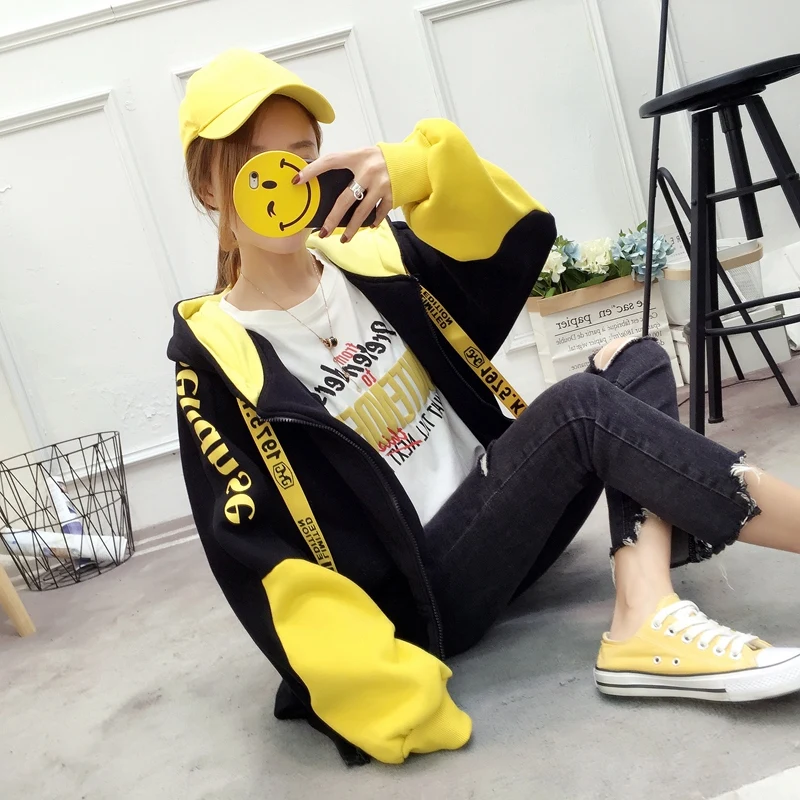 Autumn and winter the new Korean version of the students with a hooded women's baggy jacket hoodies clothes gothic oversized
Autumn and winter the new Korean version of the students with a hooded women's baggy jacket hoodies clothes gothic oversized