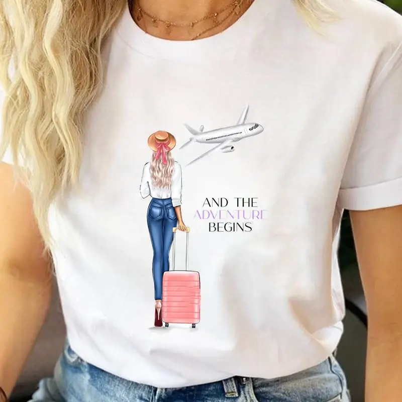 Women T-shirts Female T Tee Cartoon Clothes Short Sleeve Casual Travel Holiday Vacation Shirt Fashion Lady Graphic Tshirt Top
Women T-shirts Female T Tee Cartoon Clothes Short Sleeve Casual Travel Holiday Vacation Shirt Fashion Lady Graphic Tshirt Top