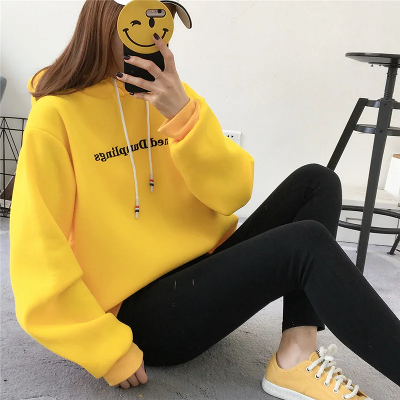 Winter Fashion Commuting Loose Long-sleeved Women Hoody Sweatshirt Printing Letters Drawstring Harajuku Lady Pullover
Winter Fashion Commuting Loose Long-sleeved Women Hoody Sweatshirt Printing Letters Drawstring Harajuku Lady Pullover