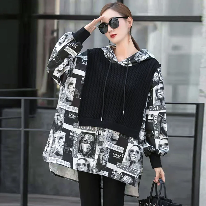 XUXI Women Pullover Hoodie Streetwear Hooded Fashion Long Sleeve Stitching Fake Two Coat Spring Autumn 2021 E3629
XUXI Women Pullover Hoodie Streetwear Hooded Fashion Long Sleeve Stitching Fake Two Coat Spring Autumn 2021 E3629