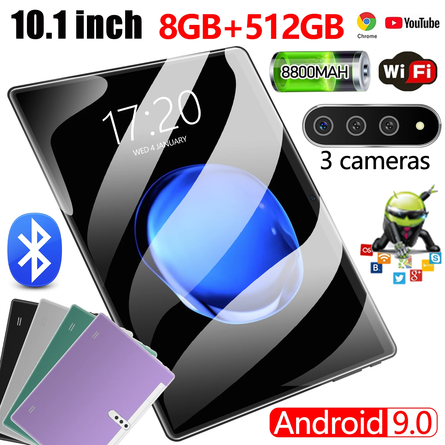 New X102 10.1inch HD+Tablet PC 8800mAh Battery Super Charge 5G WiFi 4G LTE 10 Core 8+512GB Android9.0 Type-C 16MP Camera Tablets 
New X102 10.1inch HD+Tablet PC 8800mAh Battery Super Charge 5G WiFi 4G LTE 10 Core 8+512GB Android9.0 Type-C 16MP Camera Tablets