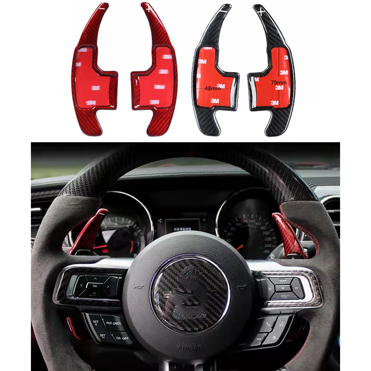 For Ford Mustang 2015-2017 carbon fiber steering wheel shift paddles decorative car accessories
For Ford Mustang 2015-2017 carbon fiber steering wheel shift paddles decorative car accessories
