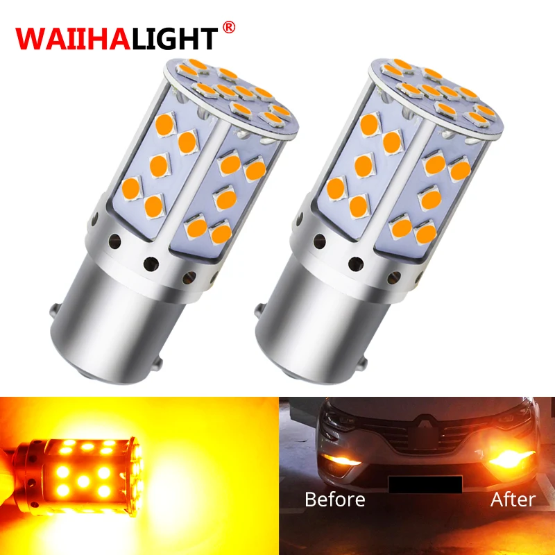 2Pcs LED Signal Bulbs 1156 3030 35 SMD BA15S Error Free Car Tail Light Brake Lights Parking Turn Signal Bulb Amber Auto
2Pcs LED Signal Bulbs 1156 3030 35 SMD BA15S Error Free Car Tail Light Brake Lights Parking Turn Signal Bulb Amber Auto