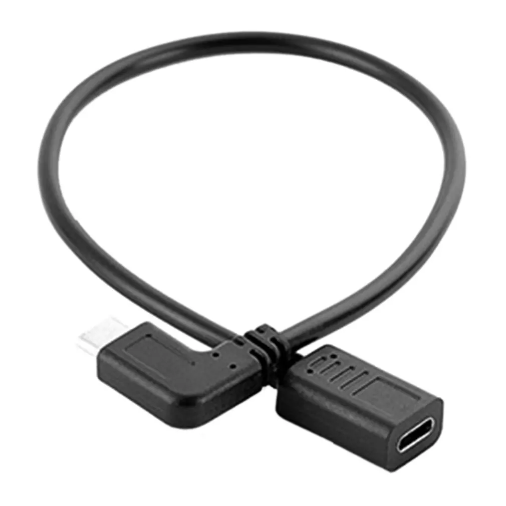 

0,3 метров Реверсивный дизайн Type C USB 3,1 90 градусов «штырь-гнездо» удлинитель кабеля для передачи данных