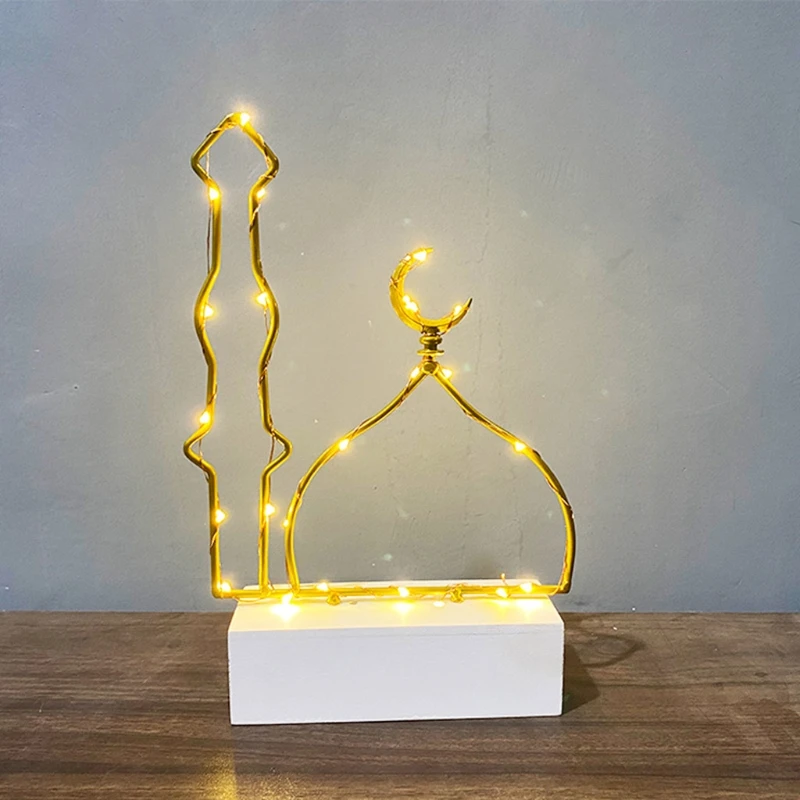 Ramadan Wrought Iron Lamp Eid Mubarak LED Night Light Muslim Islam Party Decoration Ornament
Ramadan Wrought Iron Lamp Eid Mubarak LED Night Light Muslim Islam Party Decoration Ornament